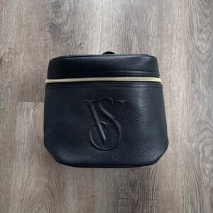 Victoria's Secret Black Cosmetic Bag/Train Case